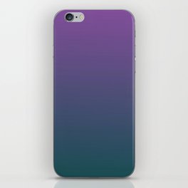 Purple and teal ombre iPhone Skin