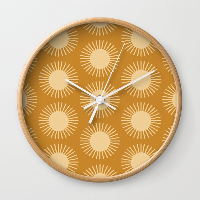 Sun Pattern II Wall Clock