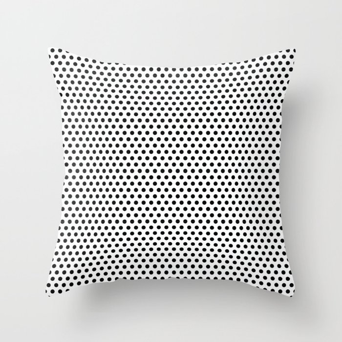 Black and White Polka Dot Throw Pillow by KOOVOX Society6
