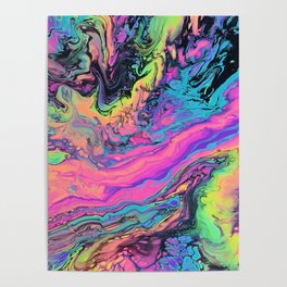 Trippy Rainbow Painting  Poster