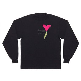 Show Me in Pink and Green Long Sleeve T Shirt