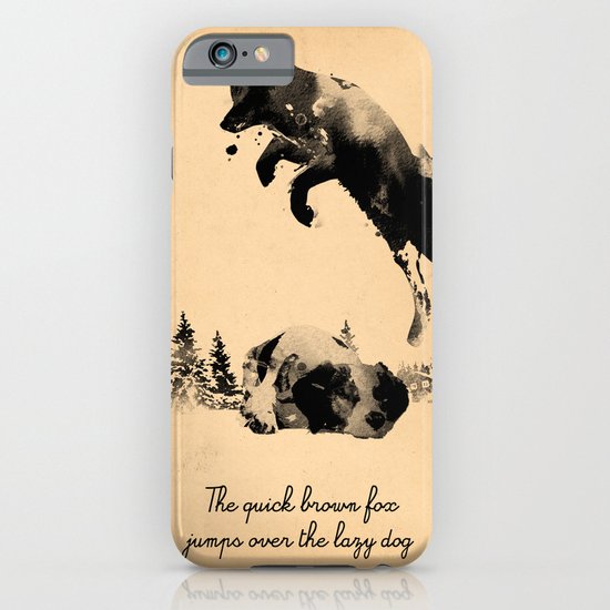 The quick brown fox jumps over the lazy dog iPhone & iPod Case