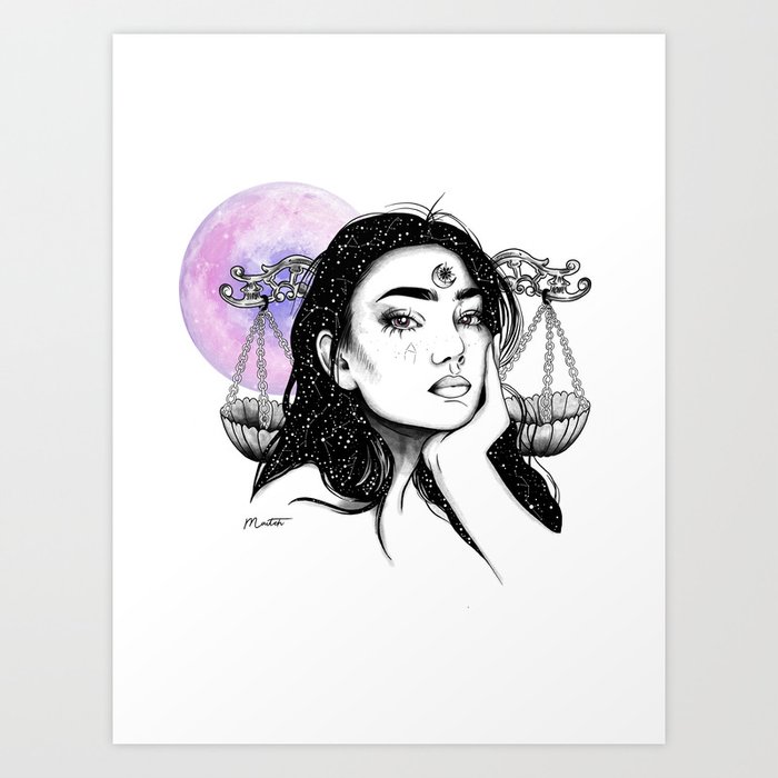 Libra - Zodiac Series Art Print by Carina Maitch | Society6