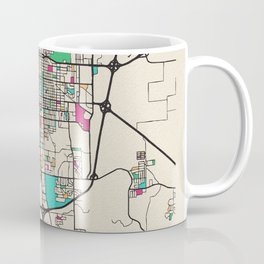 Colorful City Maps: Springfield, Illinois Coffee Mug