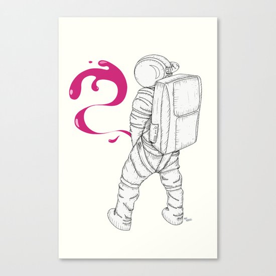P{ee}ink in Space Canvas Print