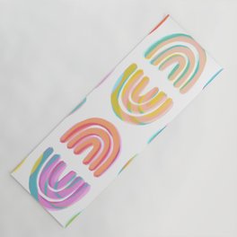 Playful Bright Rainbow Mix Yoga Mat