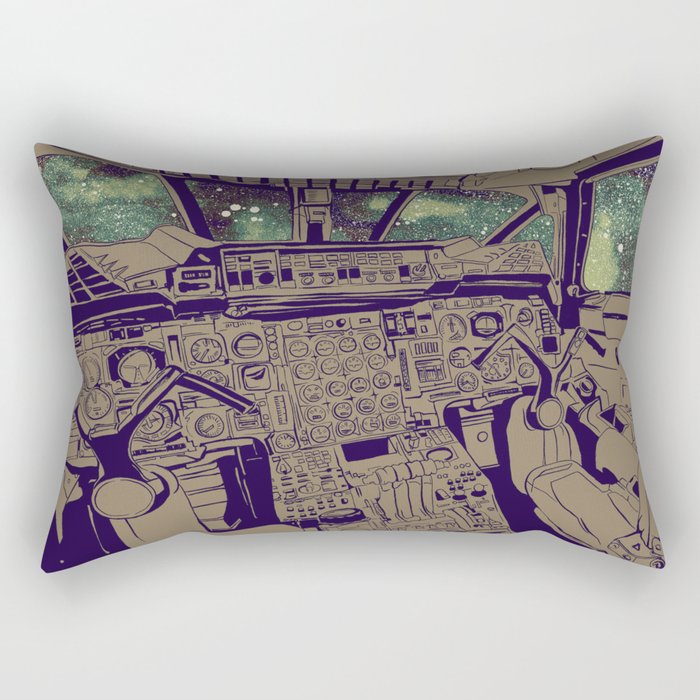 SpaceJet (Color) Rectangular Pillow