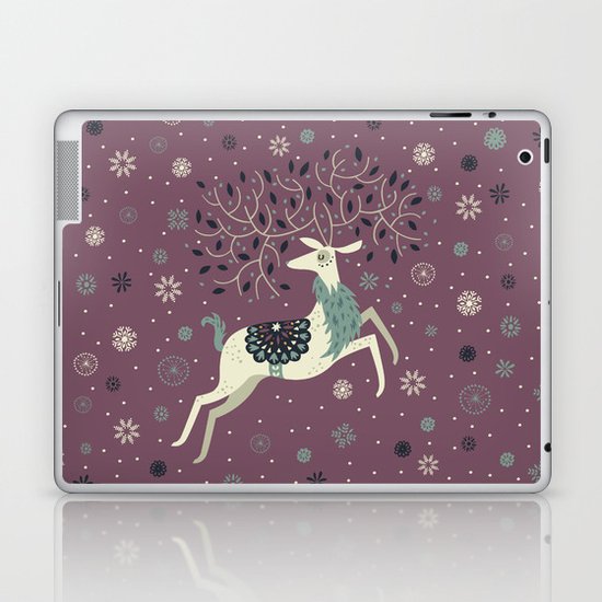 Prancing Reindeer Laptop & iPad Skin