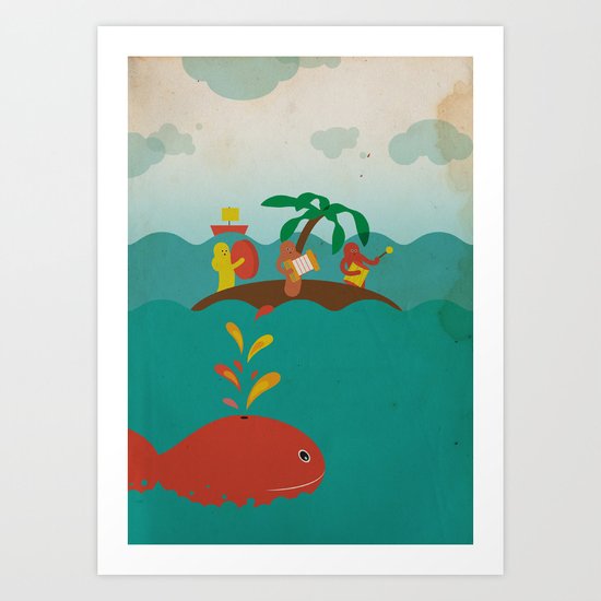 b a l e n a t e s t a n i m a z i o n e Art Print