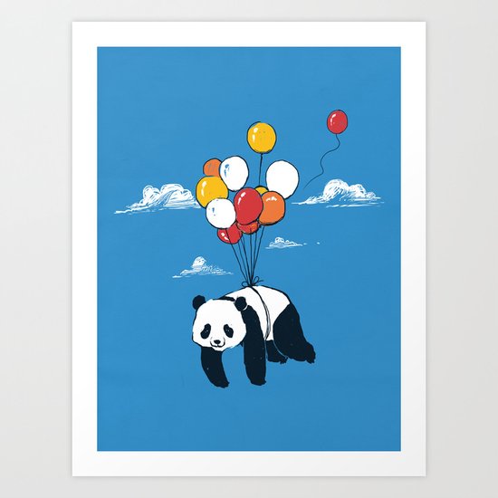 Flying Panda Art Print