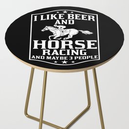 Horse Racing Race Track Number Derby Side Table