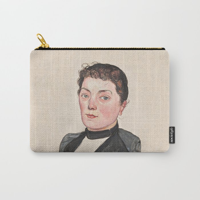 Portrait of an Unknown Woman - Ferdinand Hodler (1853-1918) Carry-All Pouch