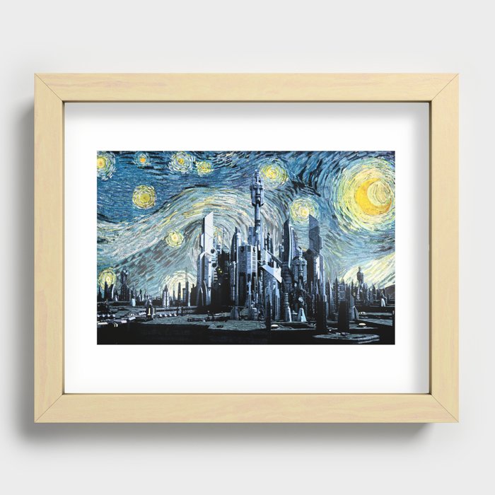 Starry Night Over Atlantis Recessed Framed Print