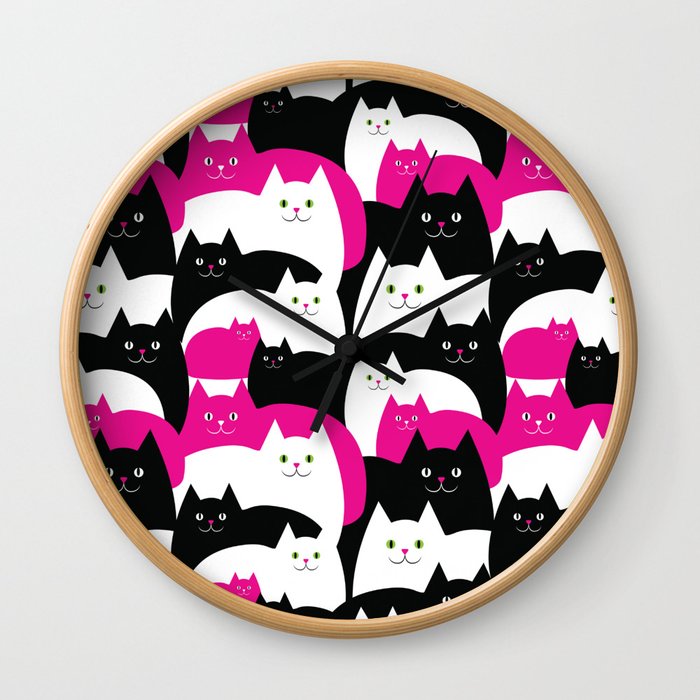 Fat Cats Wall Clock