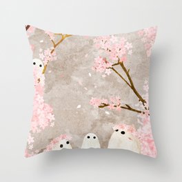 Cherry Blossom Party Throw Pillow