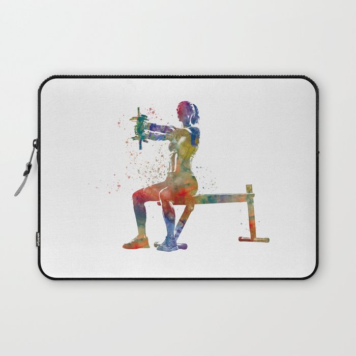 bodybuilding in watercolor Laptop Sleeve