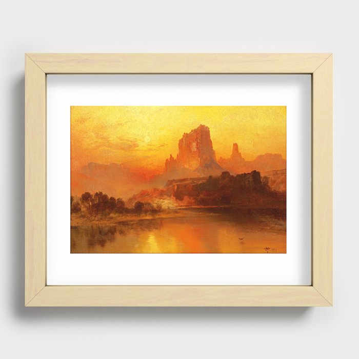 Thomas Moran (American, 1837–1926) - The Golden Hour - 1875 - Luminism (Hudson River School) - Romanticism - Landscape painting - Oil on canvas - Hi-Res Digitally Remastered Version - Recessed Framed Print