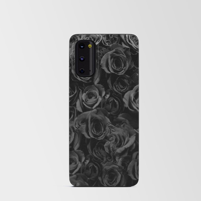 Gothic Rose - Black and White Android Card Case