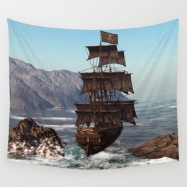 pirate ship tapestry