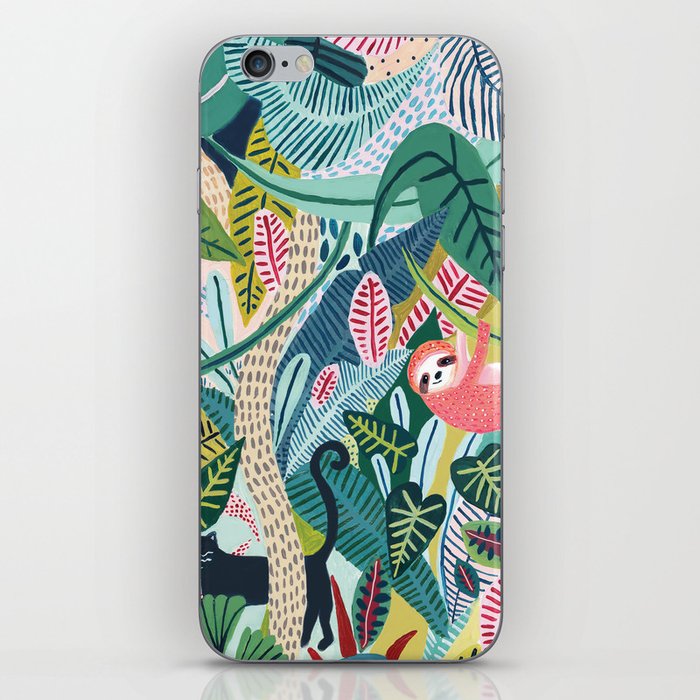 Jungle Sloth & Panther Pals iPhone Skin