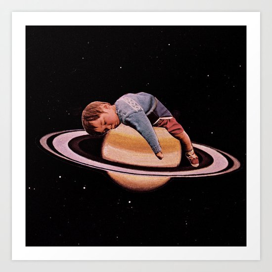 sleeping on stars Art Print