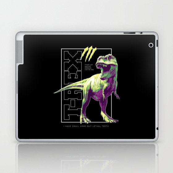 Small Arms Lethal Teeth T Rex Not Just A Dinosaur Awesome Gift For Men Women Kids Laptop & iPad Skin