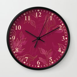 Floral Linear Wall Clock