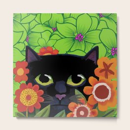 Hide and Seek Kitten  Metal Print