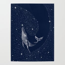 starry whale Poster