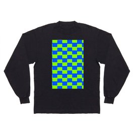 3  Abstract Grid Checkered 220718 Valourine Design  Long Sleeve T-shirt