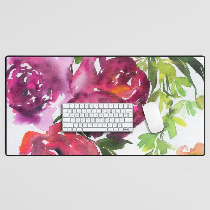 the pink flowers N.o 4 Desk Mat