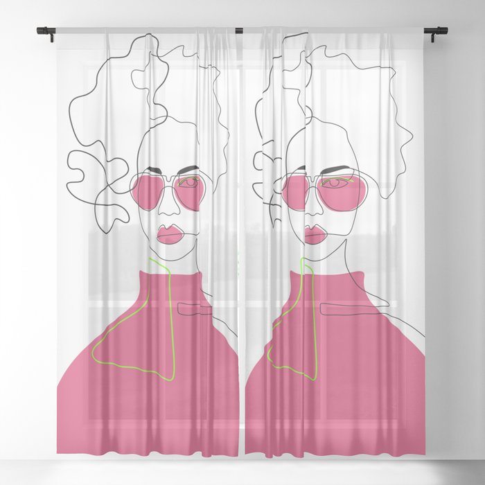 Style The Pink Sheer Curtain
