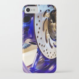 Blue Motorcycle Wheel iPhone Case