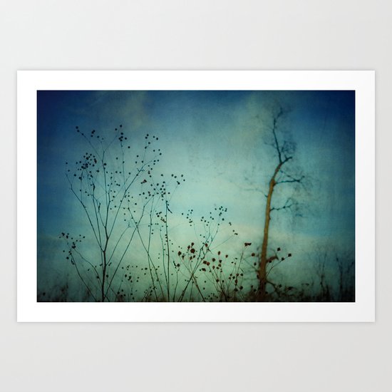 Fleeting Moment - Blue Shades Art Print