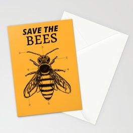 Save the bees Stationery Cards