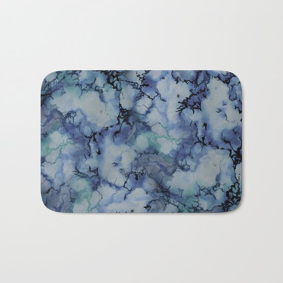 Blue Marble Bath Mat