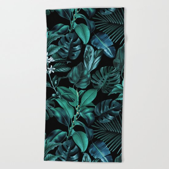 Tropical Garden Beach Towel