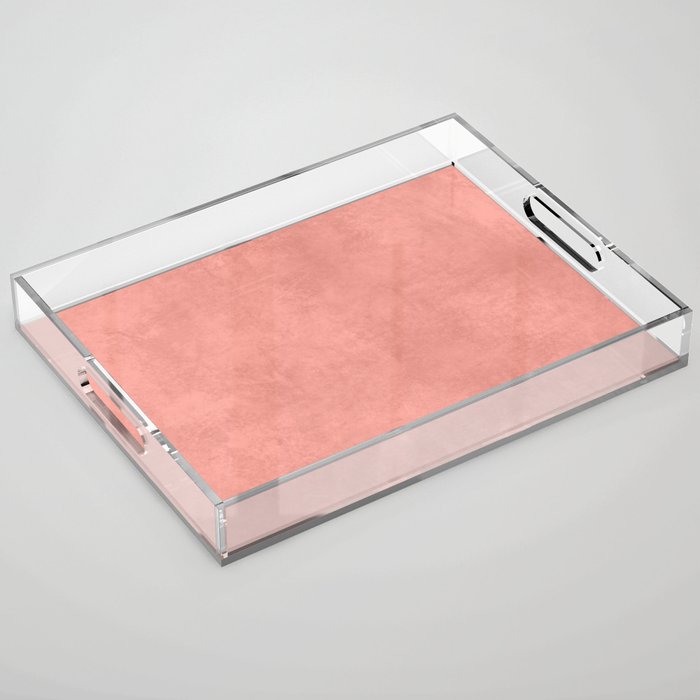 Coral velvet pink Acrylic Tray