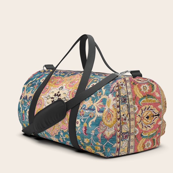 Amritsar Punjab North Indian Rug Print Duffle Bag by Vicky Brago