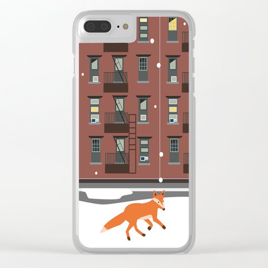 Winter in New York Clear iPhone Case
