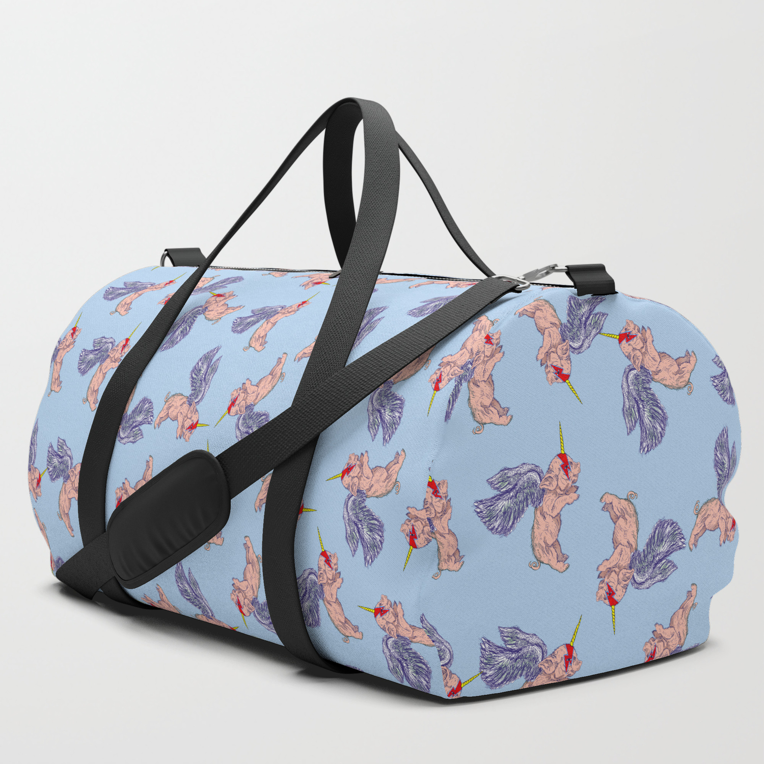 Flying Pigasus Unicorn Duffle Bag By Notsniw Society6