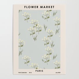 Flower market. Paris Poster