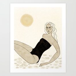 Venus  Art Print | Postmodern, Matisse, Stencil, Figurative, Artist, Contemporary, Drawing, Sun, Midcentury, Beach 