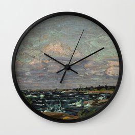 Tom Thomson Windy Day- Rough Weather in the Islands 1914. Canadian Landscape Artist Wall Clock
