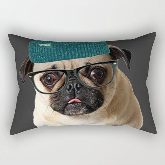 Pug Life ( Hipster ) Rectangular Pillow
