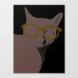 Yoshi Cat Glasses Canvas Print