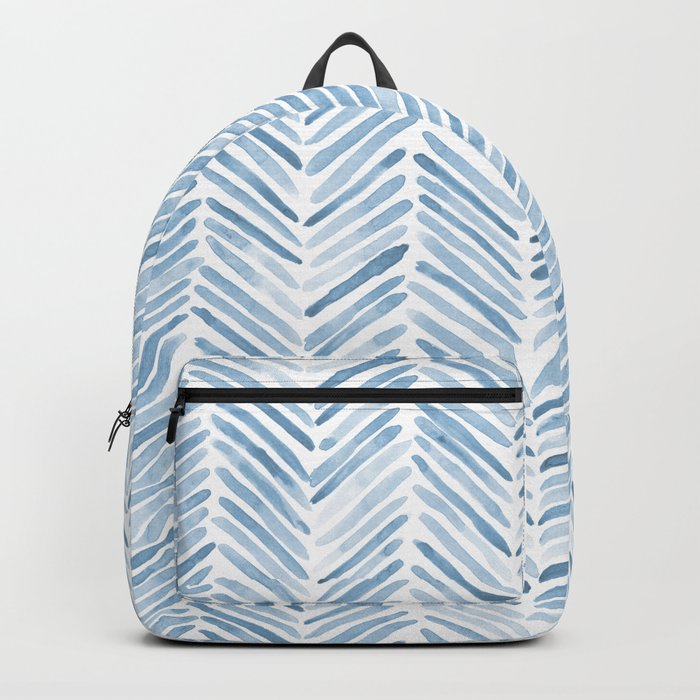 Baby blue watercolor herringbone  Backpack