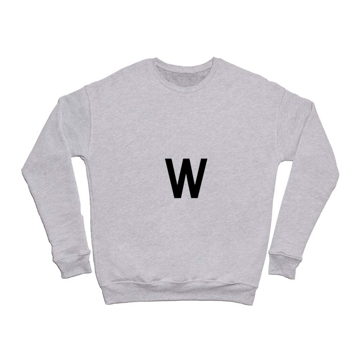 LETTER w (BLACK-WHITE) Crewneck Sweatshirt