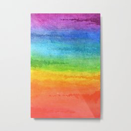 Rainbow Watercolor Paint Metal Print | Fashion, Modern, Trend, Luxury, Futuristic, Lgbt, Pride, Hipster, Lgbtq, Lovewins 