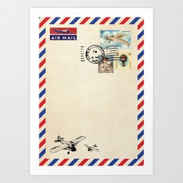 vintage airmail Art Print